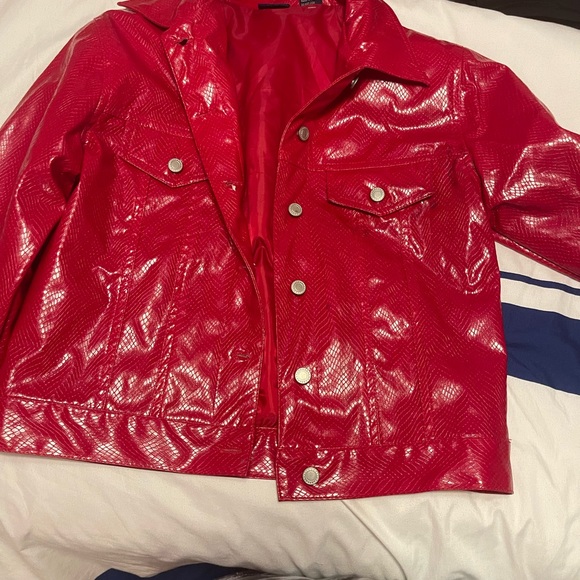 Red Leather Jacket - Picture 2 of 2